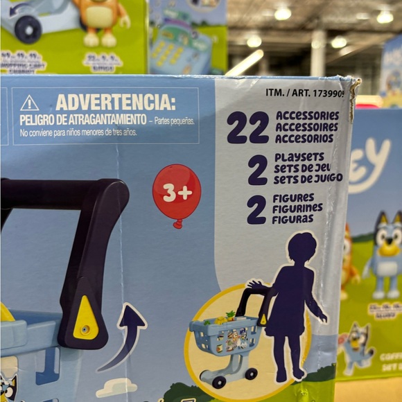 Bluey My Size Shopping Cart & Register 26 Pc Set 10" Bluey 9" Bingo - Picture 3 of 4